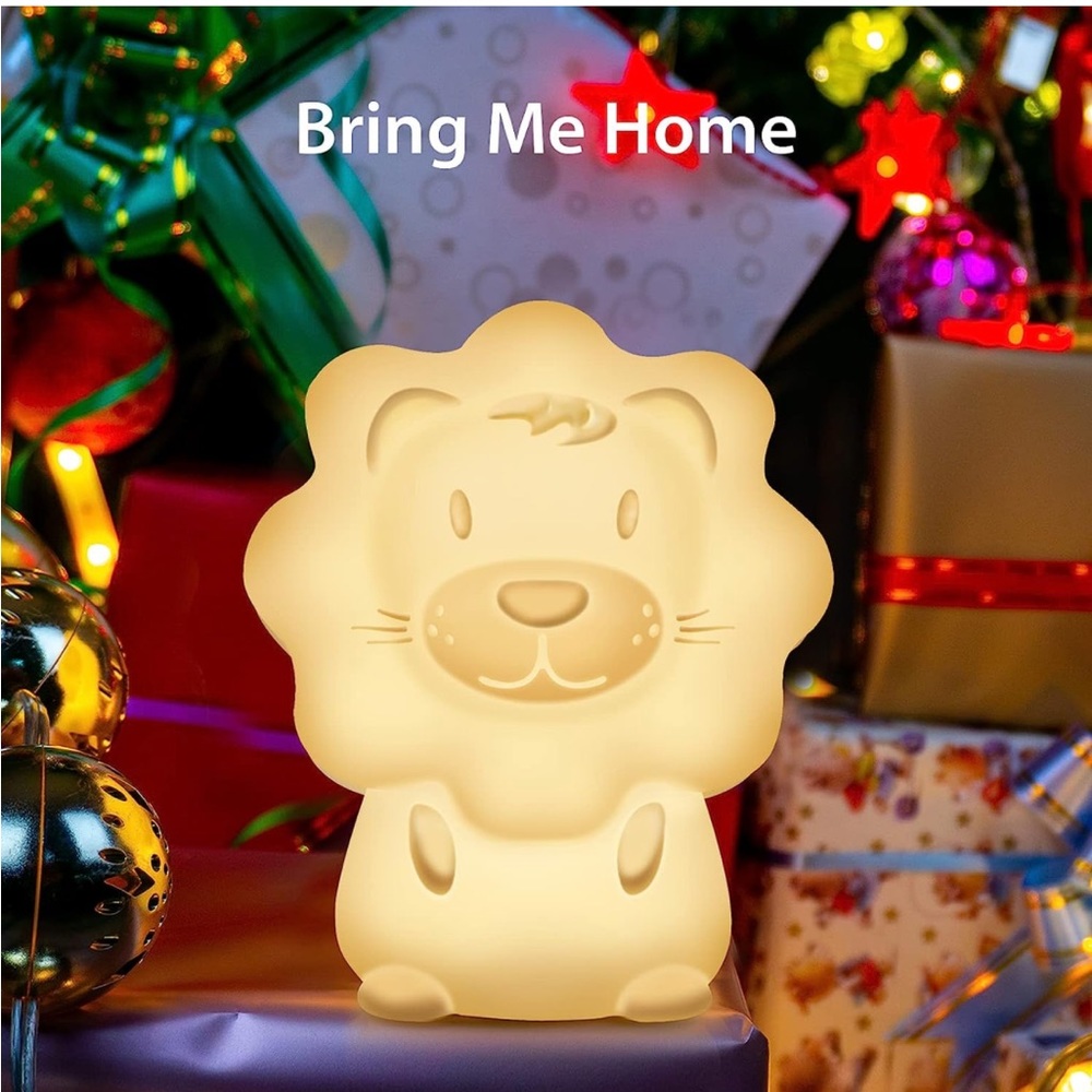 Cute Night Light for Kids – Paint Free Silicone Lion LED Nightlight